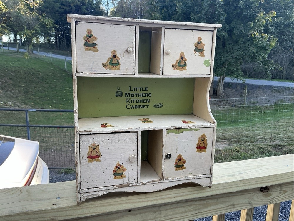 Little Mothers Vintage Toy Kitchen Cabinet with Shelves 18.5 X 15 X 6 Inches