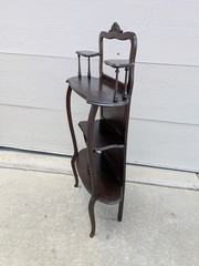 Antique Larkin Art Nouveau Victorian Mahogany Display Shelf Etagere Parlor Stand