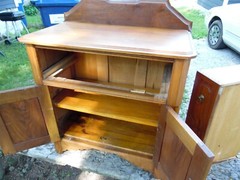 Antique 1880’s butternut? Commode small Dresser cabinet “29 W, H 34″ D 16”