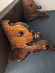 Mahogany Wall Shelf Edwardian Art Deco Plate Display 23.5″