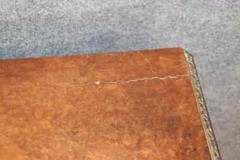 Rare Pair Burled Walnut and Porcelain Plaques and Bronze Ormolu