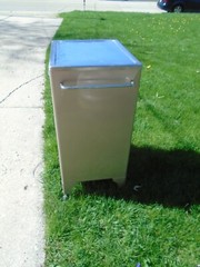 Vintage Metal Medical Cabinet on Wheels 25″ x 16″ x 35″ Antique