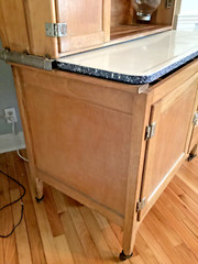 🍋Antique Vintage Sellers Hoosier Style Cabinet Light Oak Sugar Jar Flour Sifter