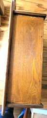 Antique Stenciled Wooden Oak Wall 8 Drawer Spice Cabinet Cupboard 18″x11″x5″