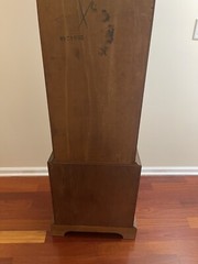 Vintage Wood Curio Cabinet Glass Doors 72.75″ H x 15″ W (20” Top) x 8”-10.5” D