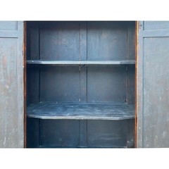 Chinese Vintage Brown Golden Scenery Armories Storage Cabinet cs6059