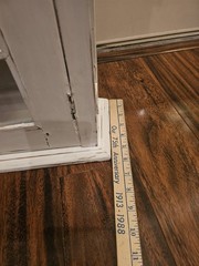 Antique Distressed White Wood WallMount/FreeStand Small Curio W/Glass Door &…