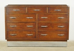 Vintage European Glass Front Store Display Storage Case Counter