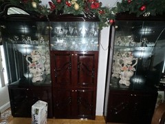 vintage antique china cabinet set