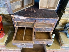 Bank of Drawers, Apothecary, Collectors Cabinet, Industrial, Scratch Built