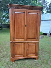 Southern Cherry Corner Cupboard Shop Made 20thc