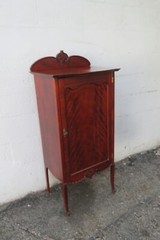 Late 1800s Victorian Carved Storage Music Record Cabinet 5962
