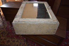 Shabby Chic Primitive Painted Wood Wall Medicine Cabinet Cupboard Mirror Door