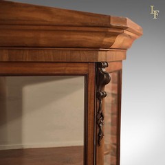 Antique Display Cabinet, Regency Glazed Mahogany Cupboard on Stand English c1820