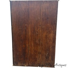 Antique NY country cupboard cabinet 18th raised panel primitive farm step back