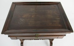 Antique Edwardian Desk Cabinet Quilting Writing Table Gorgeous Exquisite
