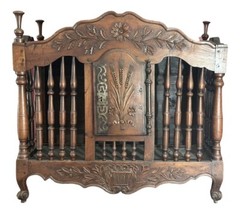 Antique French Panetière & Pétrin Set–18th/19th C. Hand-Carved Walnut-Rare Pair