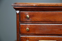 Antique Apothecary Cabinet watchmaker Tool Box Wood drawer chest vintage