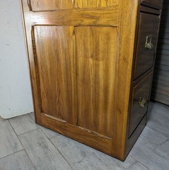 Vintage National Mt. Airy Solid Oak Wood 4-Drawer File Cabinet Mission Style
