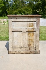 Antique Apothecary Cabinet Slot Machine Stand Wood Drawer Tiger Oak counter VTG