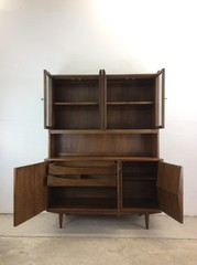 Mid Century Modern Two Piece China Cabinet by Albert Parin for Martinsville