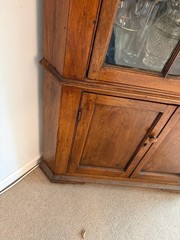 Antique Federal Corner Cupboard Cabinet