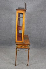 Antique 19th Century Adams Style Paint Decorated Display Cabinet China Cabinet