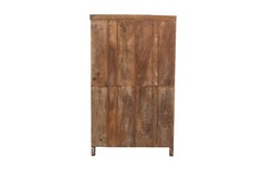 Antique Indian 1930s Teak Wood Glass Almirah – Kitchen/Bathroom Cabinet