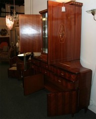 Paolo Buffa Rosewood Mahogany Inlay Cabinet by Giuseppe Anzani, Italy, 1948