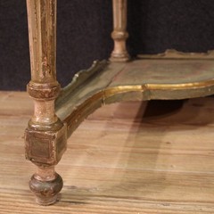 Lacquered and painted corner cabinet antique Louis XVI style table 20th century