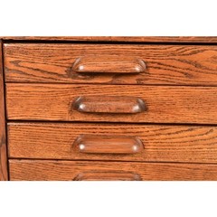 Antique Oak Arts & Crafts Architect’s Flat File Cabinet, Newly Refinished