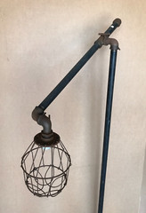 VTG 63″ Tall Steampunk Industrial House Shop Garage Birdcage Floor Lamp 1015-26B