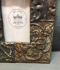 VTG Decorative 4×6 Tin Ceiling 3″ Patchwork Metal Picture Frame Old 1180-25B
