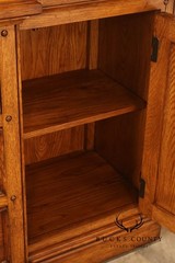 Thomasville Lighted Oak China Cabinet