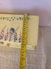 Vintage Yellow Table Top Wooden 8-Drawer Birdhouses Apothecary Hand Painted