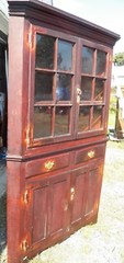 Antique Cherry 2 Piece Corner Cupboard Kitchen Cabinet Southern Pennsylvania