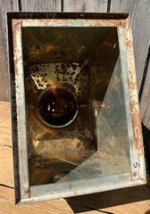 Vintage Antique Metal Hand Crank Flour Bin Sifter For Hoosier Cabinet