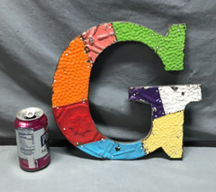 Decorative Salvaged Tin Ceiling 12″ Patchwork Mix Color Letter G Metal 353-25B