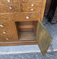 VICTORIAN OAK DENTAL CABINET, AMERICAN CABINET CO.