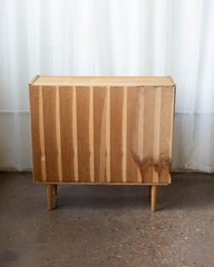 Kjærnulf Style Danish Oak & Stained Glass Cabinet