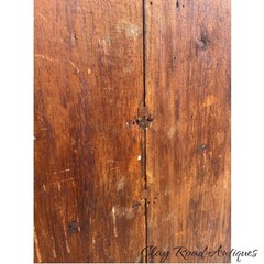 Antique NY country cupboard cabinet 18th raised panel primitive farm step back