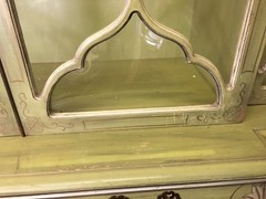 Karges Green and Gold Chinoiserie China Cabinet