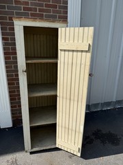Antique Primitive Beadboard Jelly Cupboard Vintage Storage Pantry Cabinet White