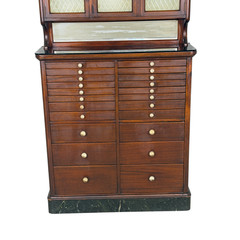 Antique Mahogany Dental Cabinet with 22 Drawers, c.1910 #22630