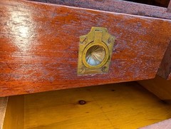 Antique Mahogany Campaign Style Fitted Multi Cabinet