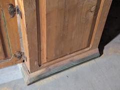 Antique Hoosier Cabinet, Kitchen Drawers, Rustic Pine, Knotted Wood, Iron Hinges