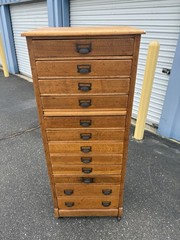 Antique Quarter Sawn Oak Catalog Cabinet