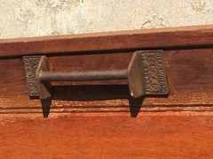 Antique Tambour Interior Door w Cabinet & Rails-Vintage Room Divider / Partition