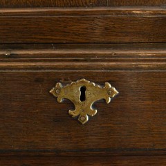 Antique Corner Cabinet, English, Georgian, Oak, Hanging, Cupboard, Circa 1780
