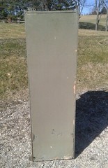 Antique Wooden 4 Drawer File Cabinet Painted 1940s